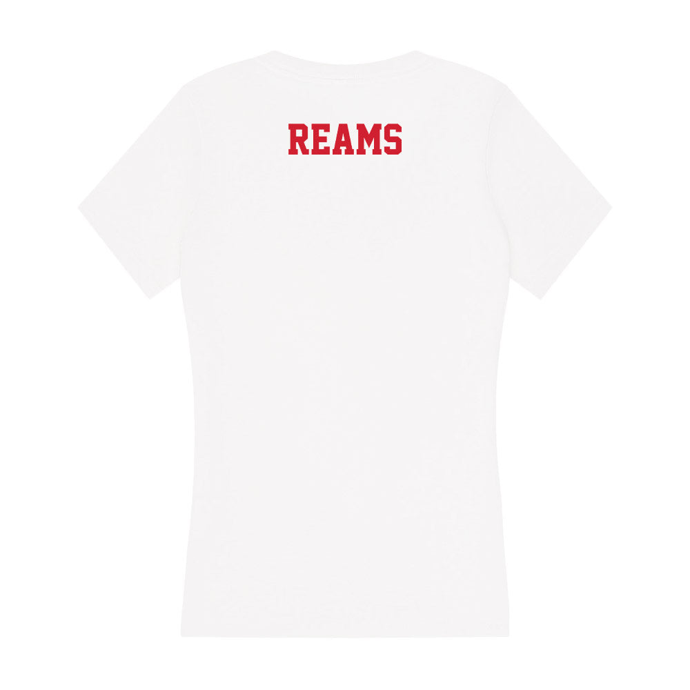 Fresno State - NCAA Men's Track & Field : Kamoni Reams - Women's V-Neck T-Shirt-1