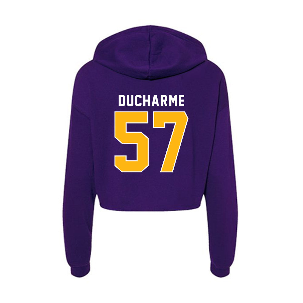 Northern Iowa - NCAA Football : Aidan Ducharme - Women's Crop Fleece Hoodie-1