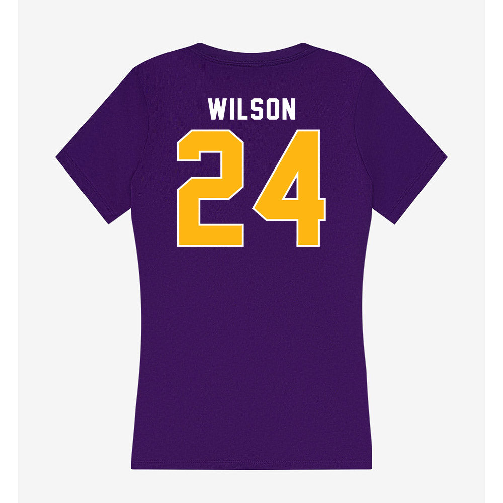 Northern Iowa - NCAA Men's Basketball : Jalen Wilson - Women's V-Neck T-Shirt-1