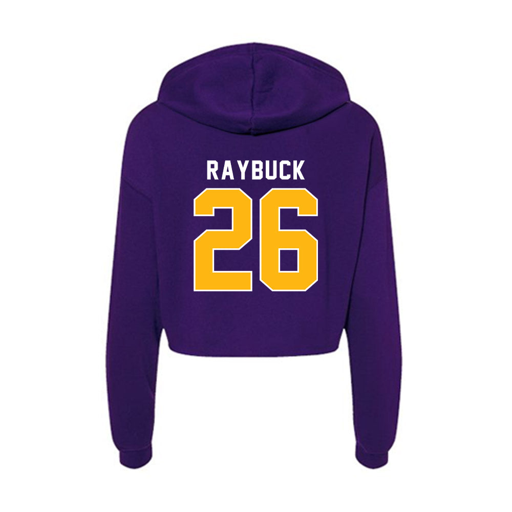 Northern Iowa - NCAA Football : John Raybuck - Women's Crop Fleece Hoodie-1