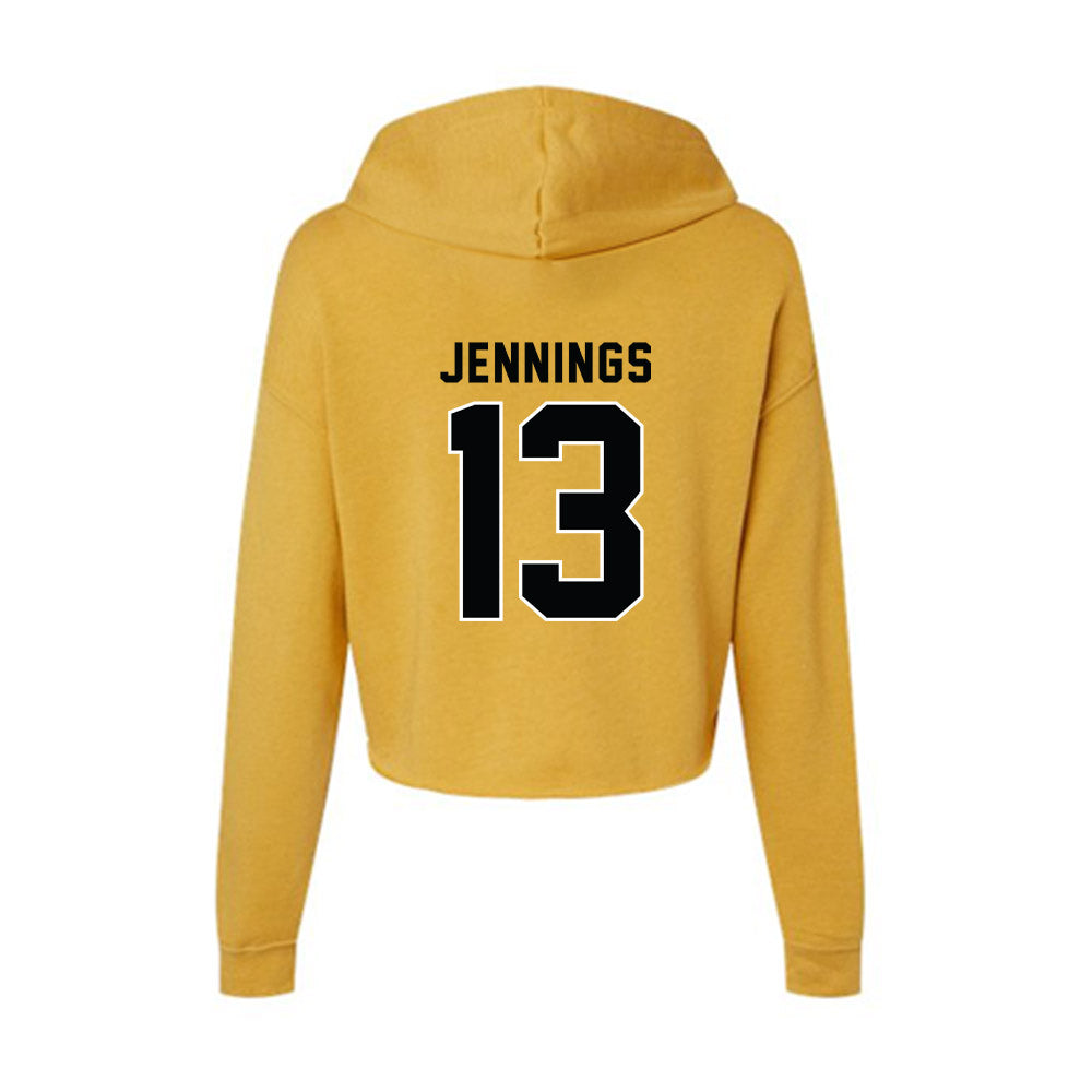 App State - NCAA Men's Basketball : Kasen Jennings - Women's Crop Fleece Hoodie-1