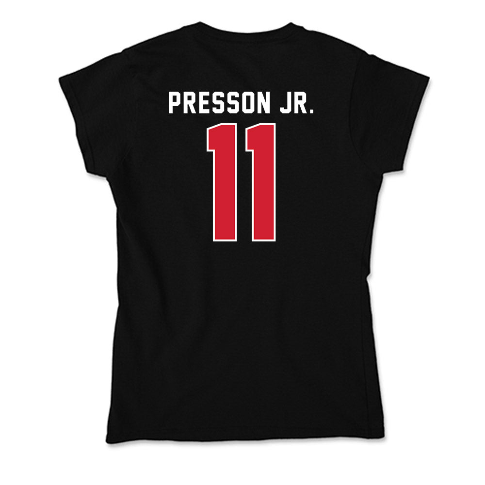 Illinois State - NCAA Football : Scotty Presson Jr. - Soft Style Women’s T-Shirt-1