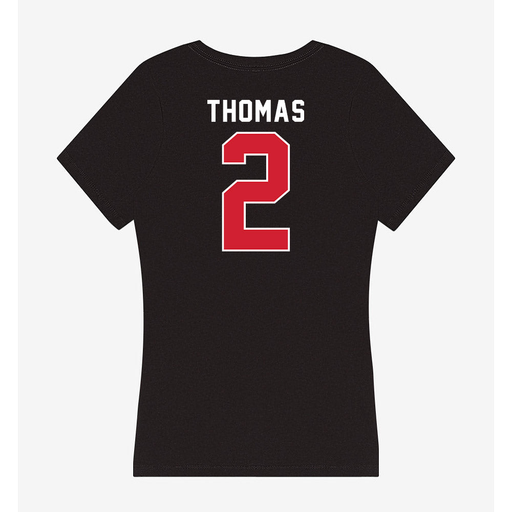 Illinois State - NCAA Women's Basketball : DeShawnti Thomas - Women's V-Neck T-Shirt-1