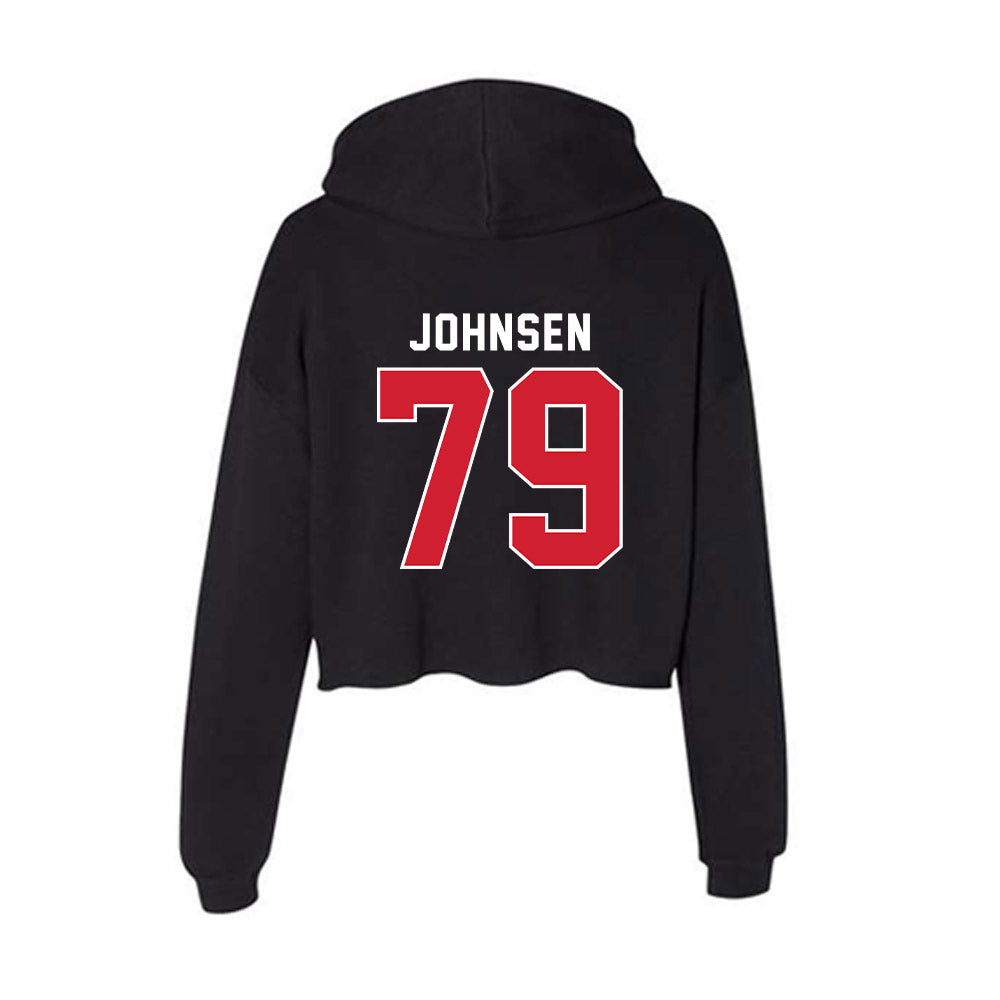 Illinois State - NCAA Football : Luke Johnsen - Women's Crop Fleece Hoodie-1