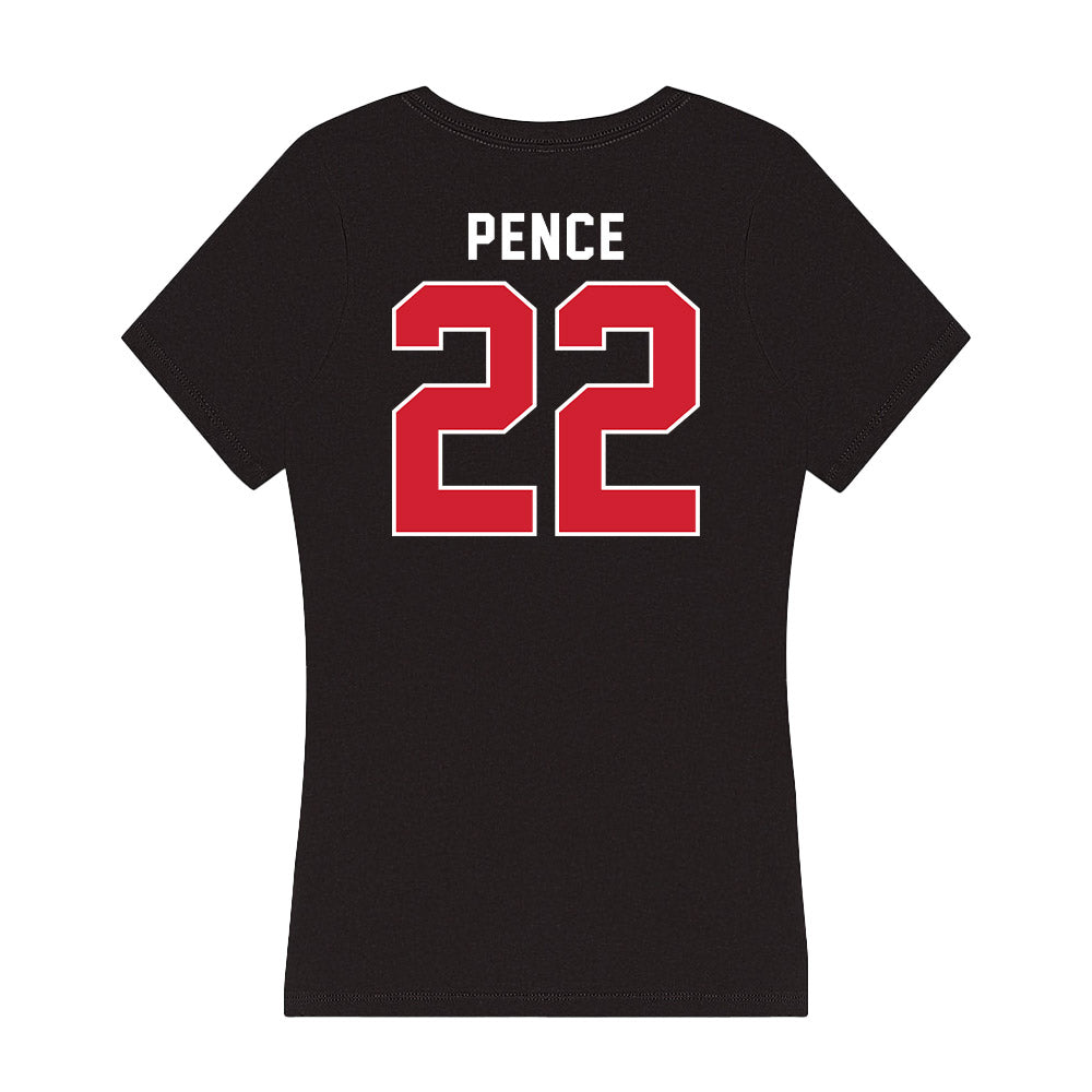 Illinois State - NCAA Men's Basketball : Ty Pence - Women's V-Neck T-Shirt-1