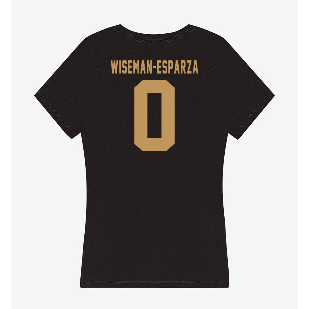 Oakland - NCAA Women's Soccer : Carrina Wiseman-Esparza - Women's V-Neck T-Shirt-1