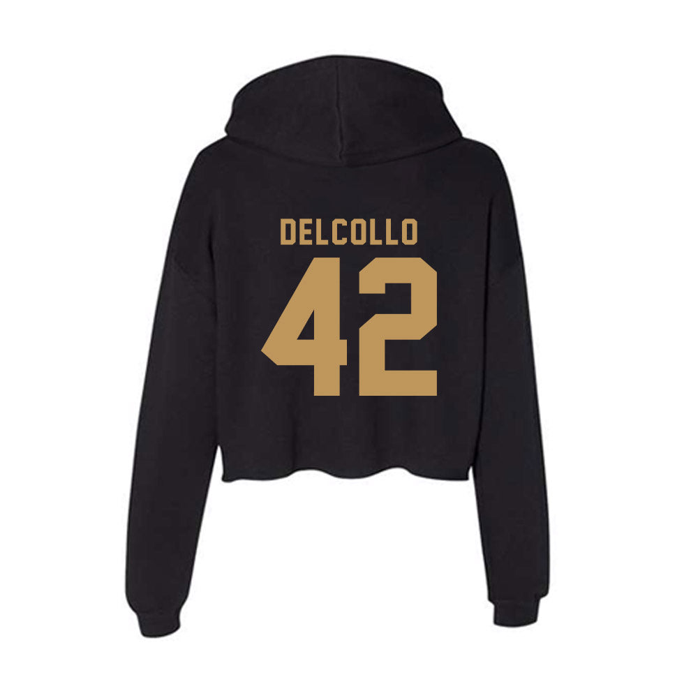 Oakland - NCAA Baseball : Drew Delcollo - Women's Crop Fleece Hoodie-1