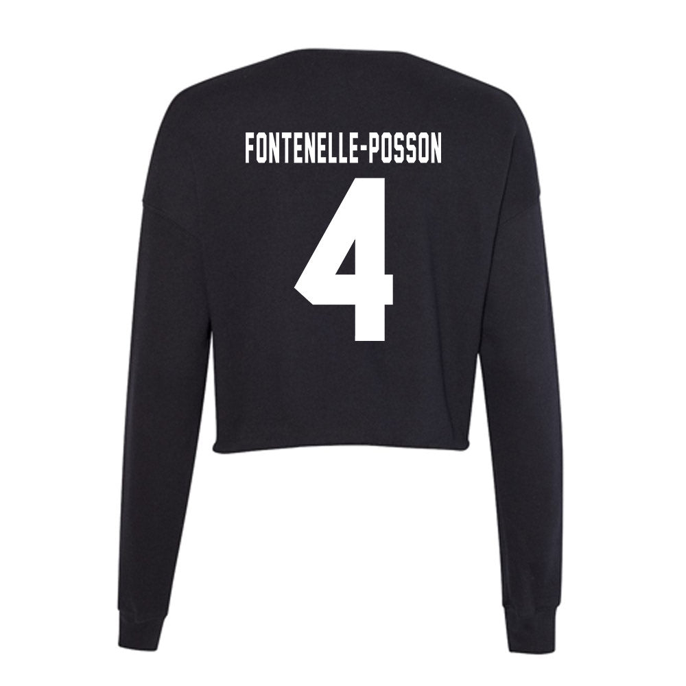 Siena - NCAA Women's Basketball : Valencia Fontenelle-Posson - Women's Cropped Crew Fleece-1