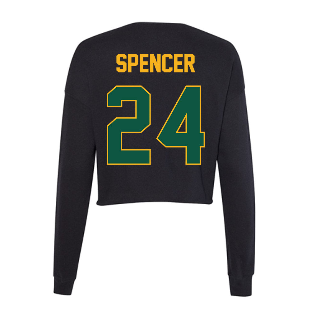 William & Mary - NCAA Men's Basketball : Kaleb Spencer - Women's Cropped Crew Fleece-1