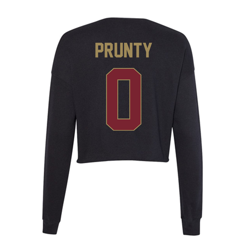 Charleston - NCAA Men's Basketball : Jaxon Prunty - Women's Cropped Crew Fleece-1