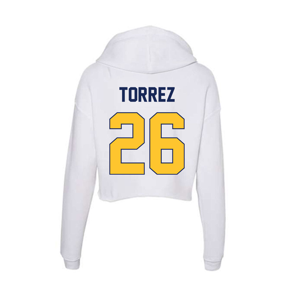 Marquette - NCAA Men's Soccer : Hudson Torrez - Women's Crop Fleece Hoodie-1