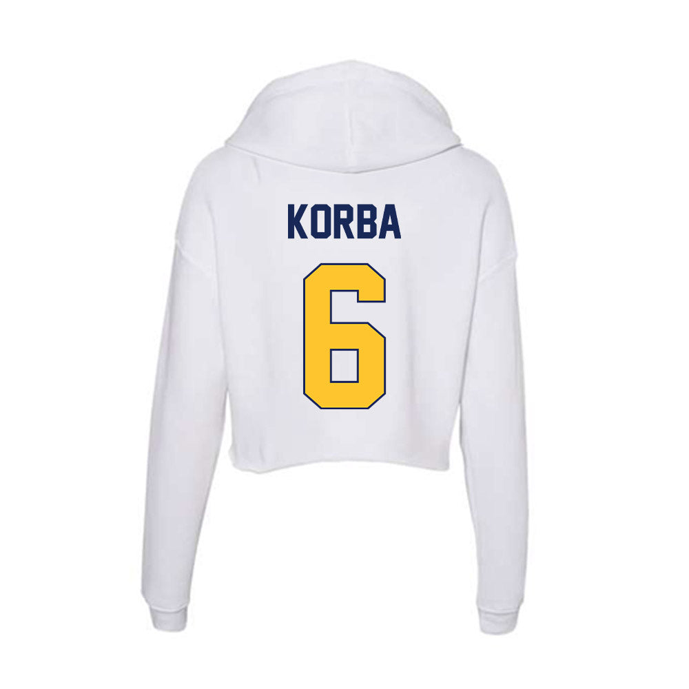 Marquette - NCAA Women's Volleyball : Alexandra Korba - Women's Crop Fleece Hoodie-1