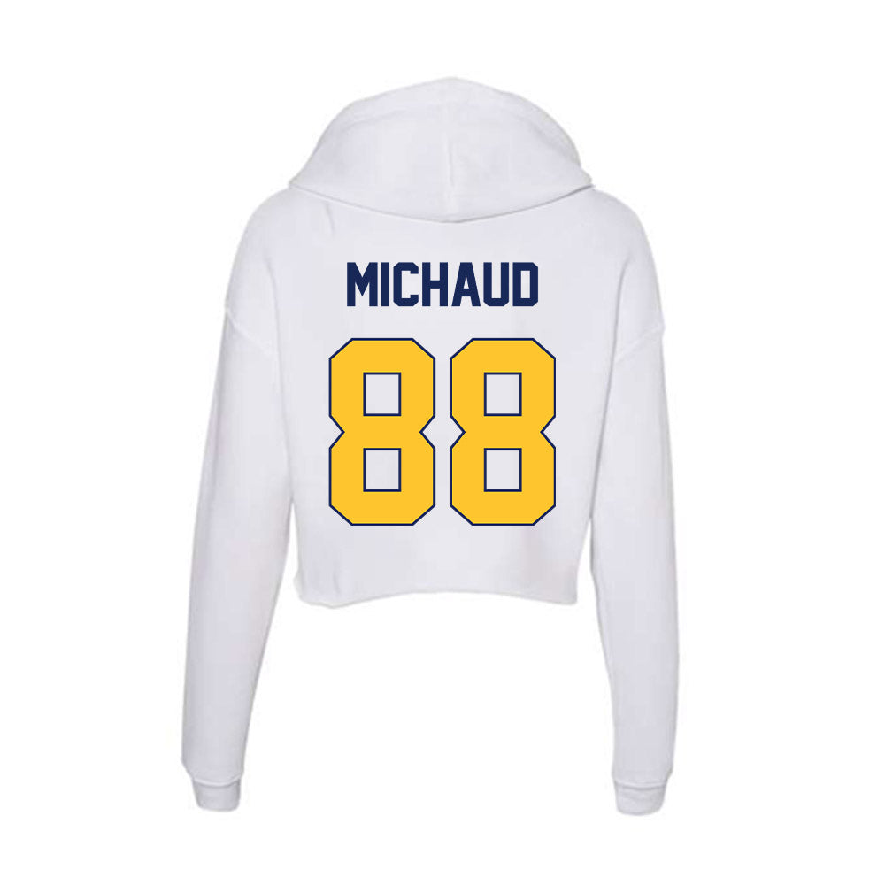 Marquette - NCAA Men's Lacrosse : Scott Michaud - Women's Crop Fleece Hoodie-1