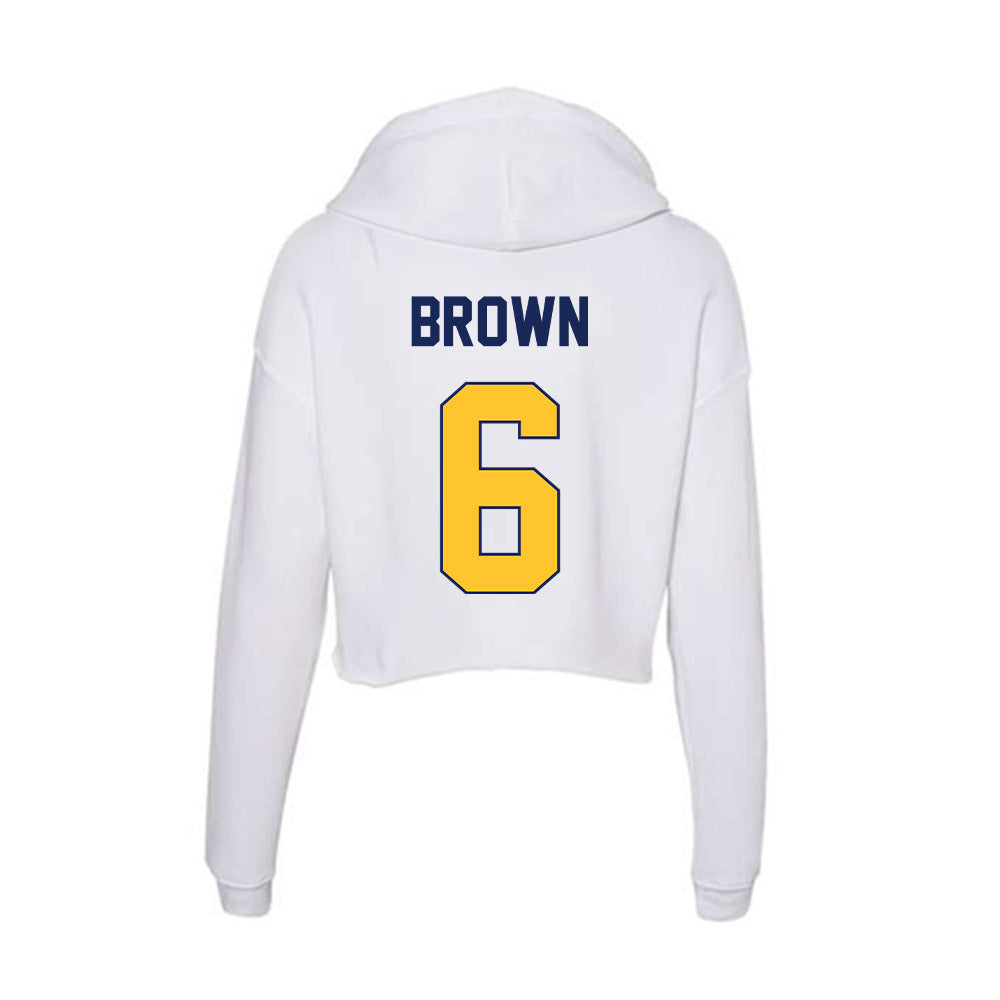 Marquette - NCAA Women's Lacrosse : Haley Brown - Women's Crop Fleece Hoodie-1