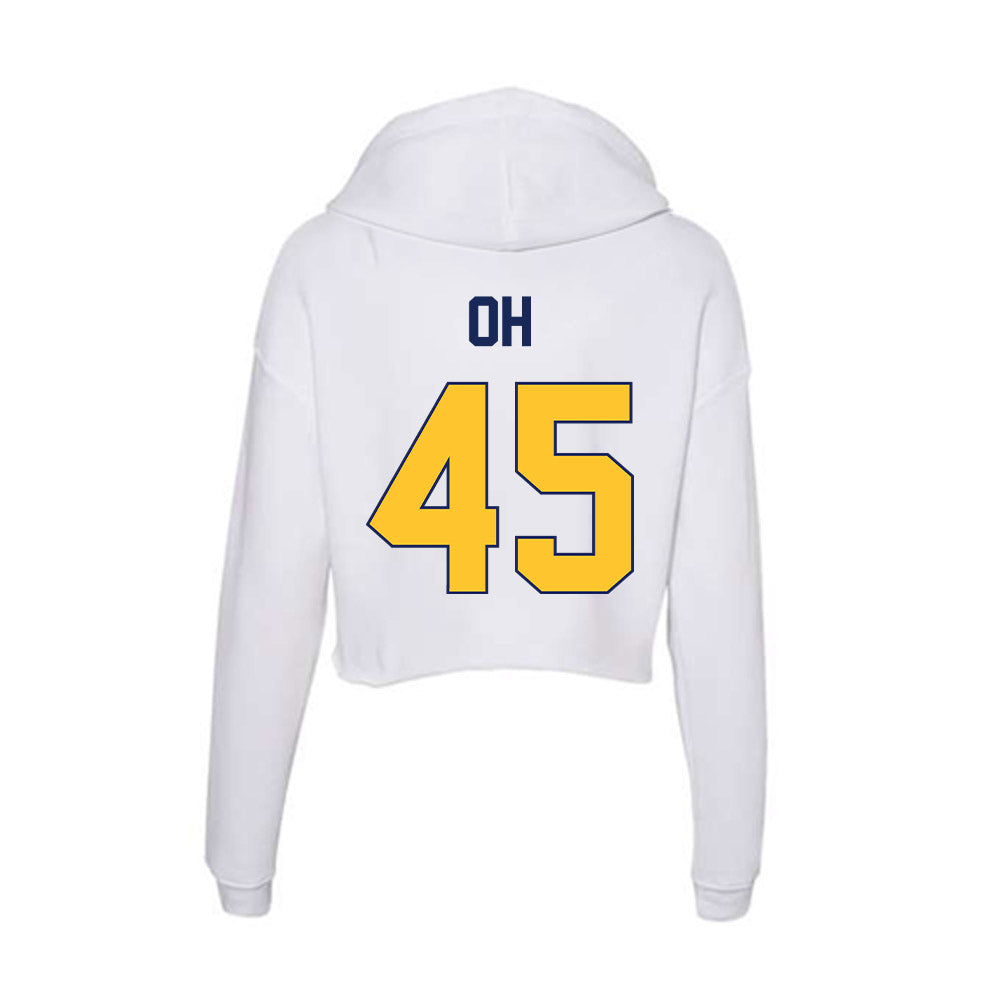 Marquette - NCAA Women's Lacrosse : Mia Oh - Women's Crop Fleece Hoodie-1