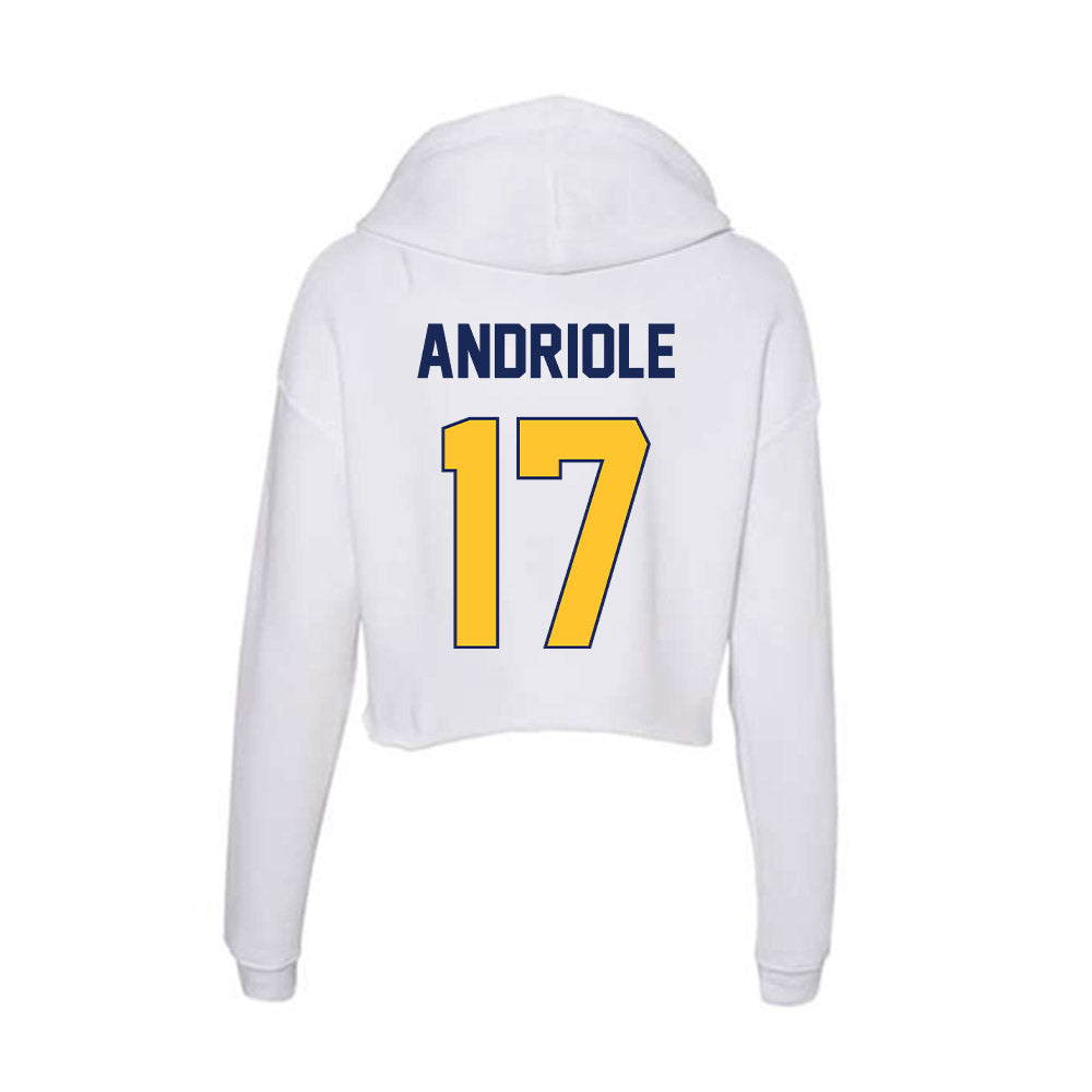 Marquette - NCAA Men's Lacrosse : Thomas Andriole - Women's Crop Fleece Hoodie-1