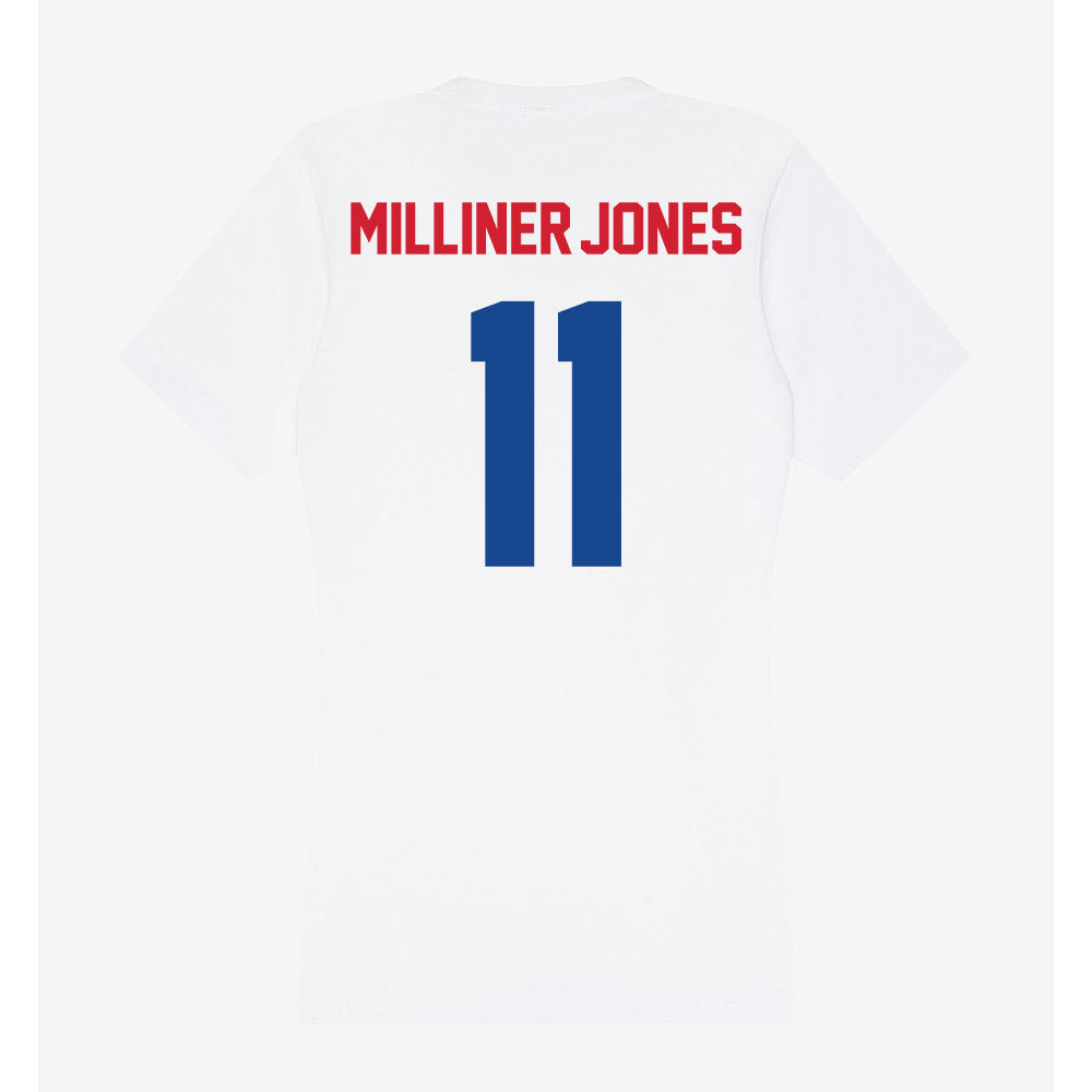 SMU - NCAA Football : Jaden Milliner-Jones - Women's V-Neck T-Shirt-1