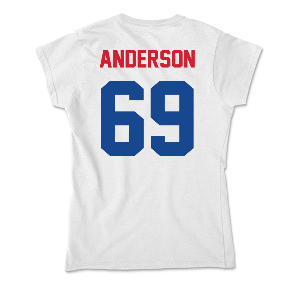 SMU - NCAA Football : Nate Anderson - Soft Style Women’s T-Shirt-1