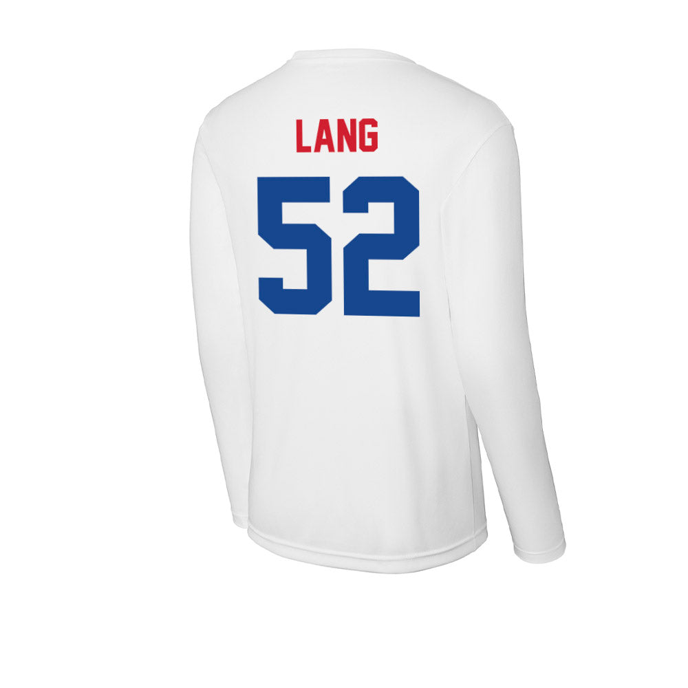 SMU - NCAA Football : Jahkai Lang - Activewear Long Sleeve T-Shirt-1