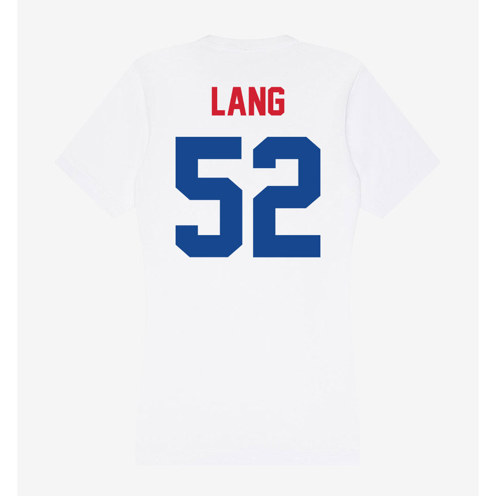 SMU - NCAA Football : Jahkai Lang - Women's V-Neck T-Shirt-1