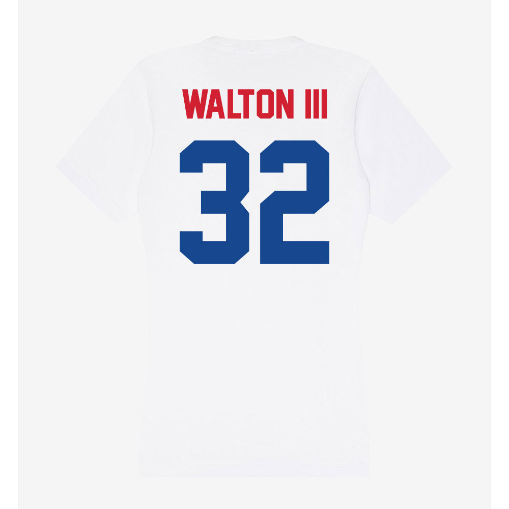 SMU - NCAA Football : Billy Walton III - Women's V-Neck T-Shirt-1