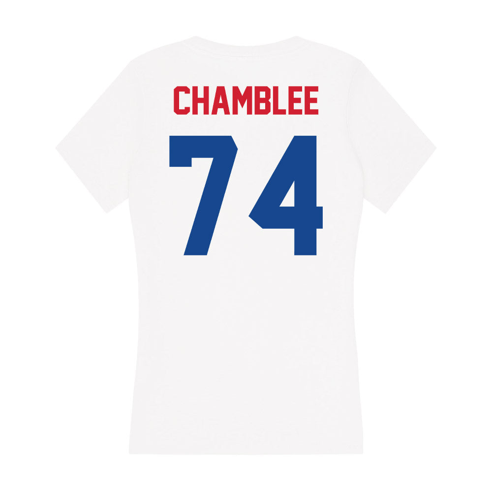 SMU - NCAA Football : Andrew Chamblee - Women's V-Neck T-Shirt-1