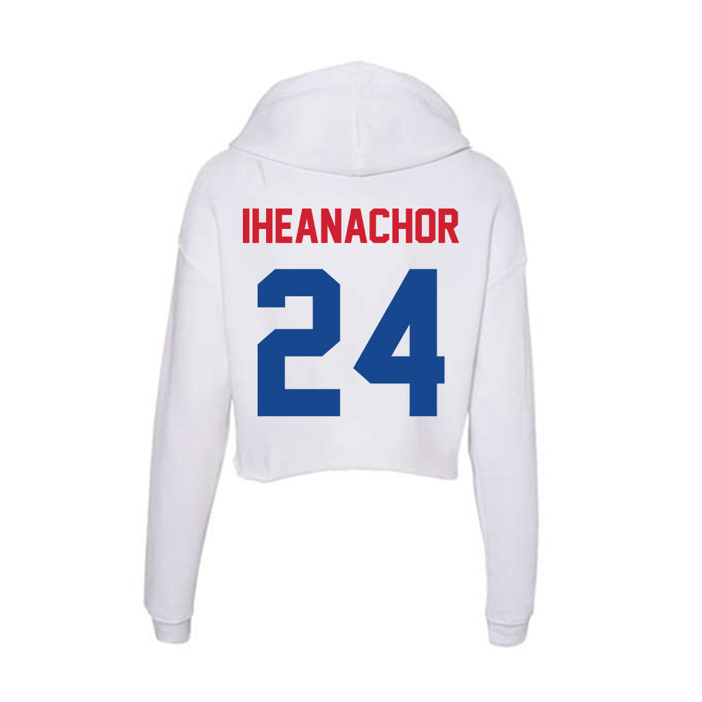 SMU - NCAA Football : Mark Iheanachor - Women's Crop Fleece Hoodie-1