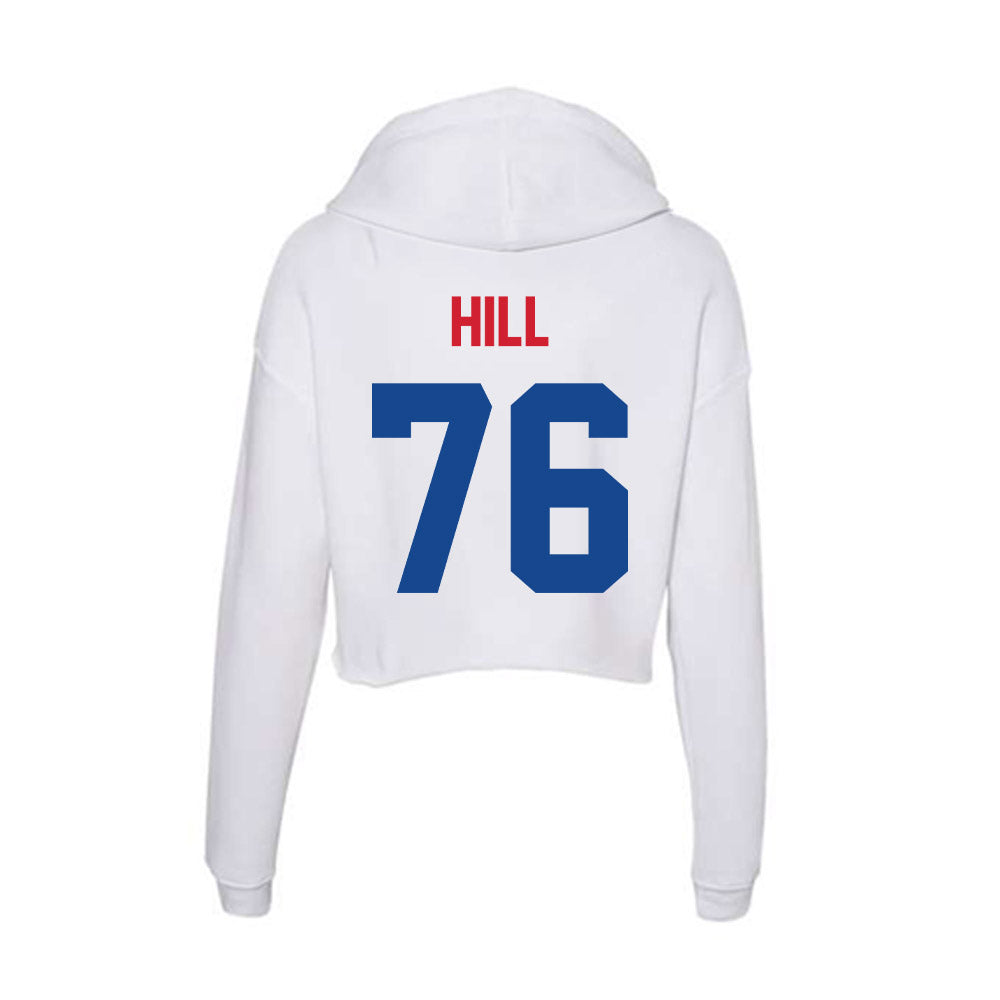 SMU - NCAA Football : Drew Hill - Women's Crop Fleece Hoodie-1