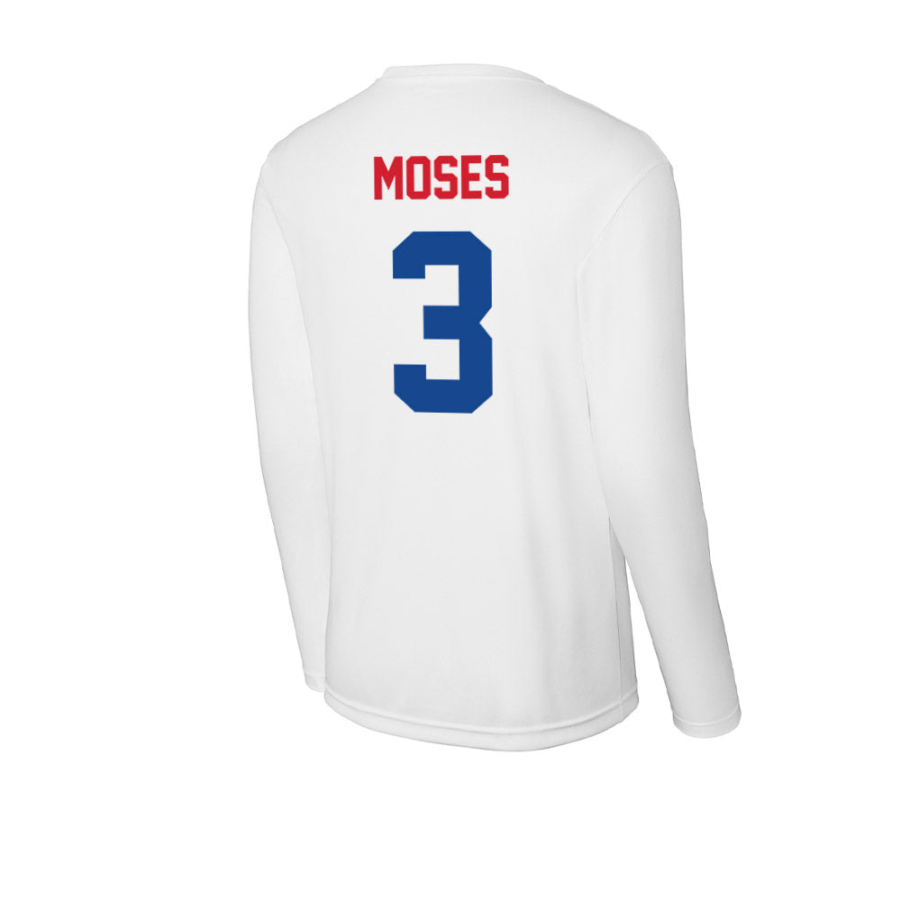 SMU - NCAA Football : Ahmaad Moses - Activewear Long Sleeve T-Shirt-1