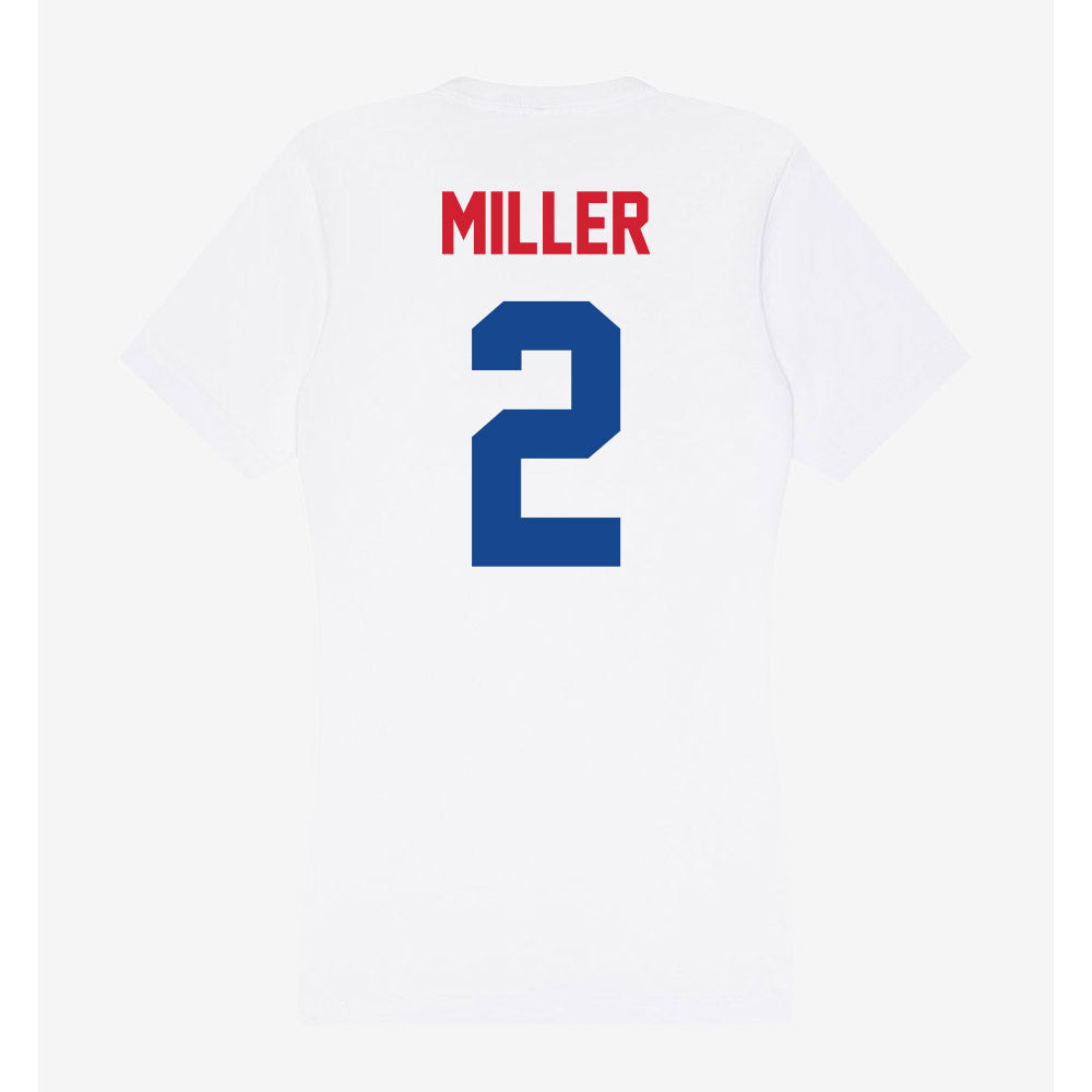 SMU - NCAA Men's Basketball : Boopie Miller - Women's V-Neck T-Shirt-1
