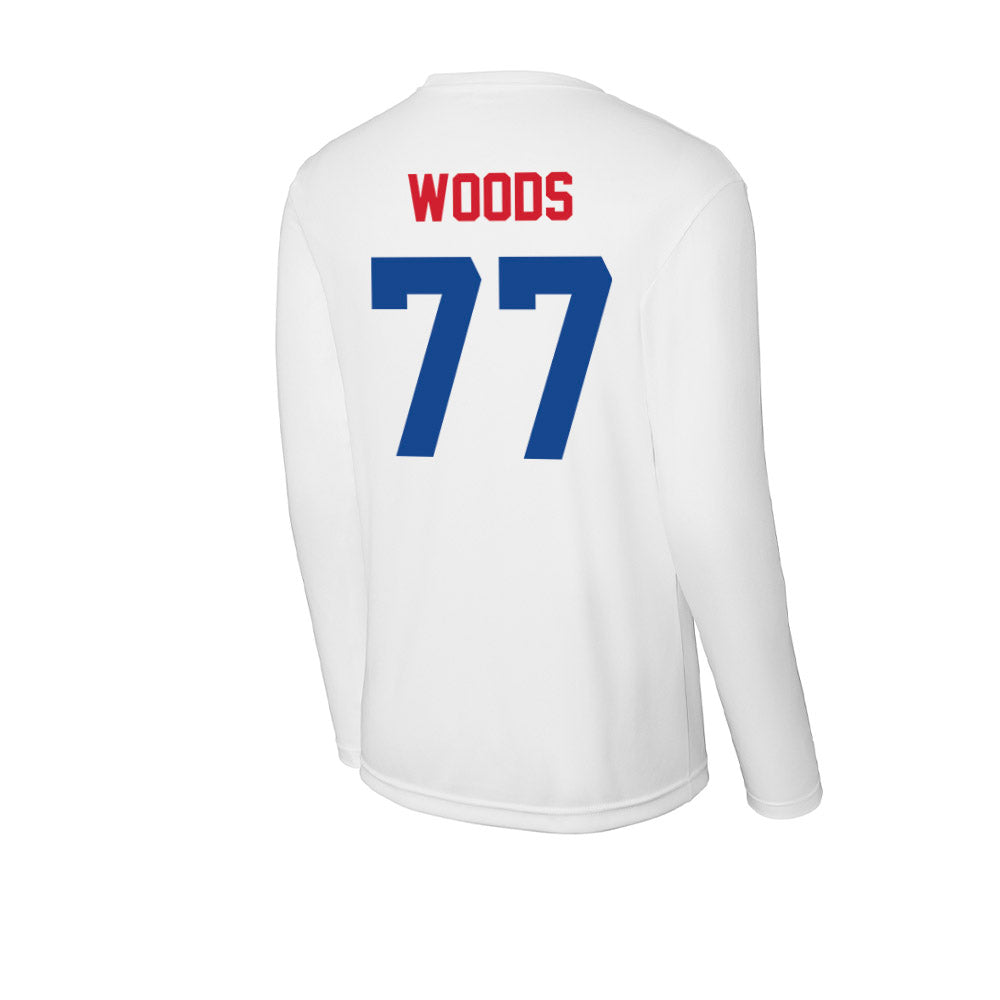 SMU - NCAA Football : Alexzander Woods - Activewear Long Sleeve T-Shirt-1