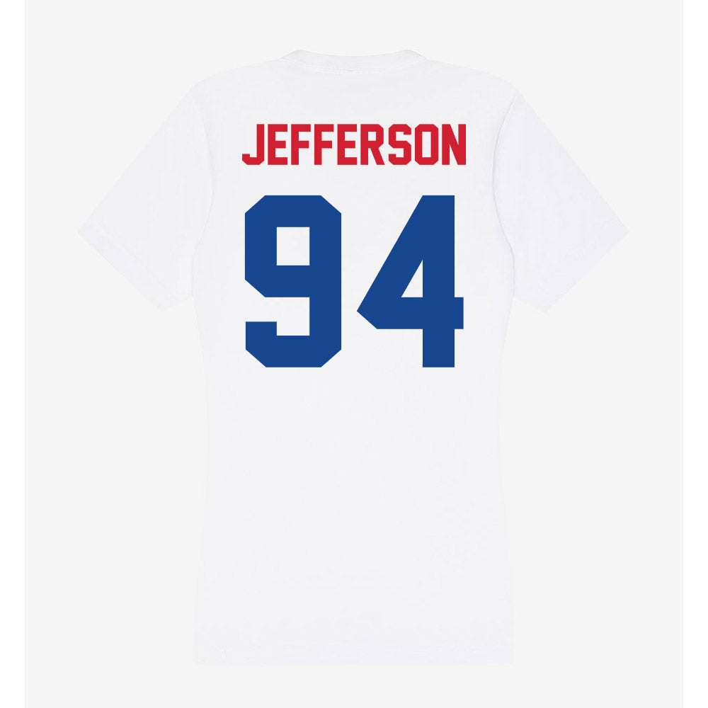 SMU - NCAA Football : Jonathan Jefferson - Women's V-Neck T-Shirt-1