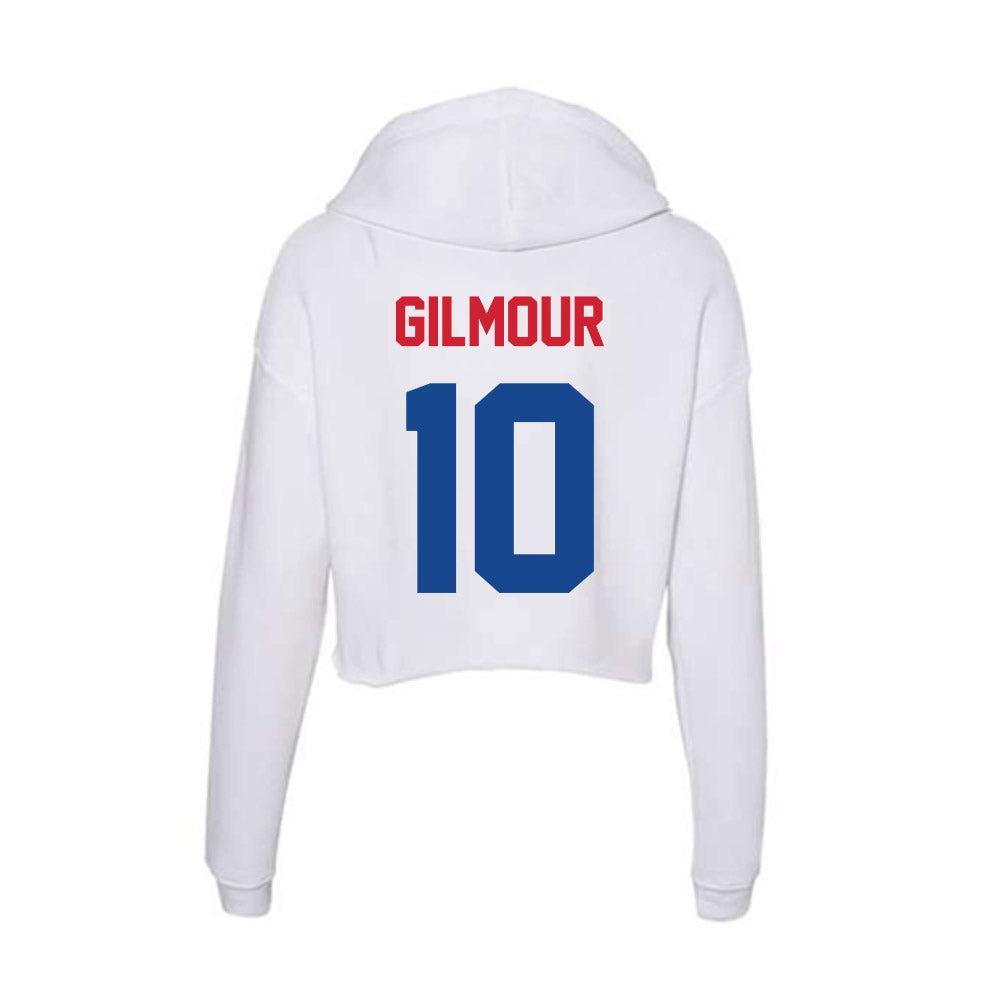 SMU - NCAA Women's Volleyball : Brooke Gilmour - Women's Crop Fleece Hoodie-1