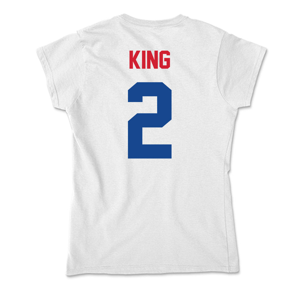 SMU - NCAA Women's Basketball : Zahra King - Soft Style Women’s T-Shirt-1