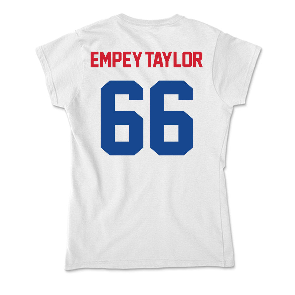 SMU - NCAA Women's Soccer : Haven Empey-Taylor - Soft Style Women’s T-Shirt-1