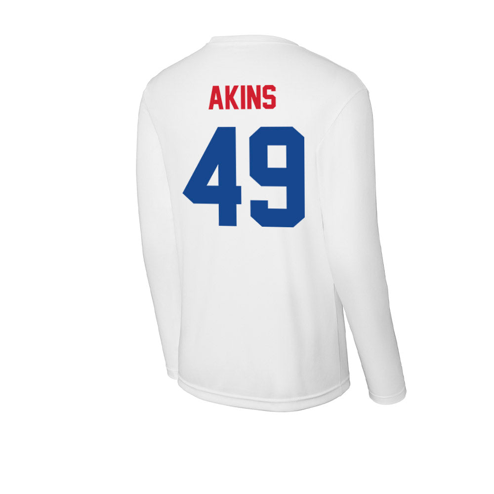SMU - NCAA Football : nolan Akins - Activewear Long Sleeve T-Shirt-1