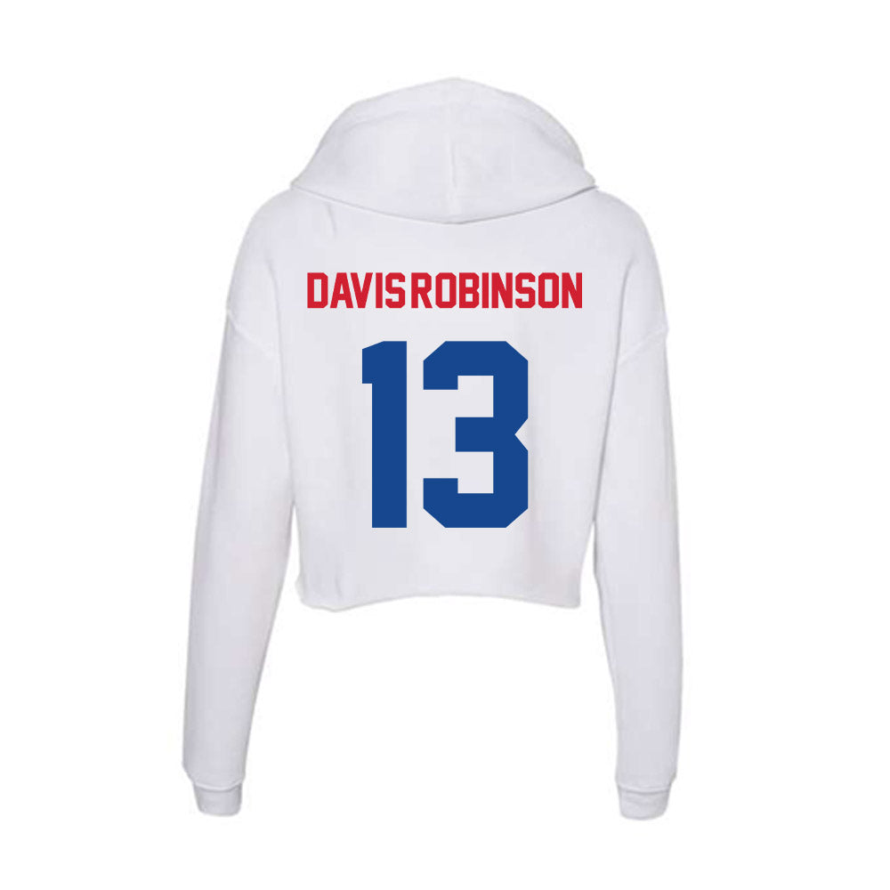 SMU - NCAA Football : Jaelyn Davis-Robinson - Women's Crop Fleece Hoodie-1