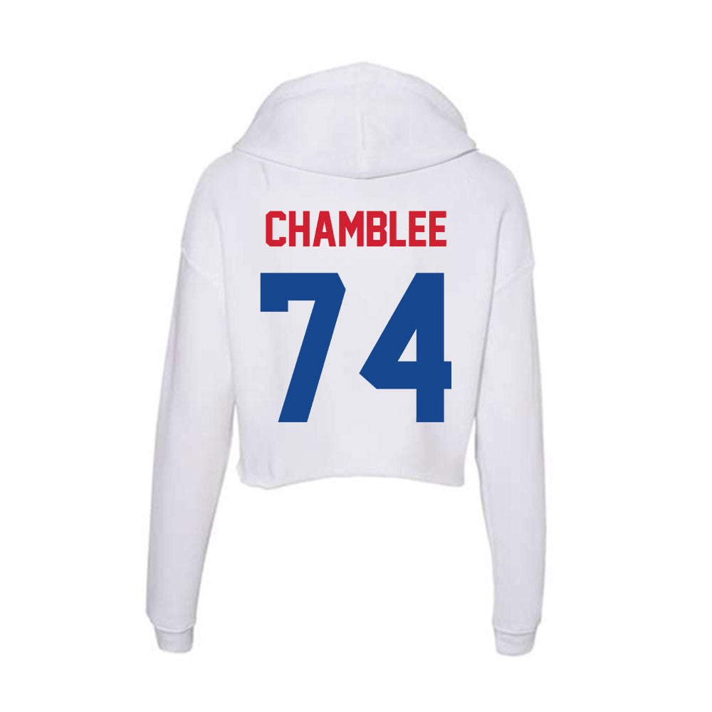SMU - NCAA Football : Andrew Chamblee - Women's Crop Fleece Hoodie-1