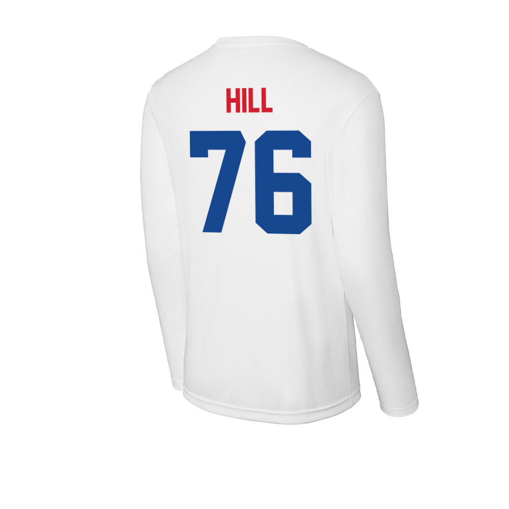 SMU - NCAA Football : Drew Hill - Activewear Long Sleeve T-Shirt-1