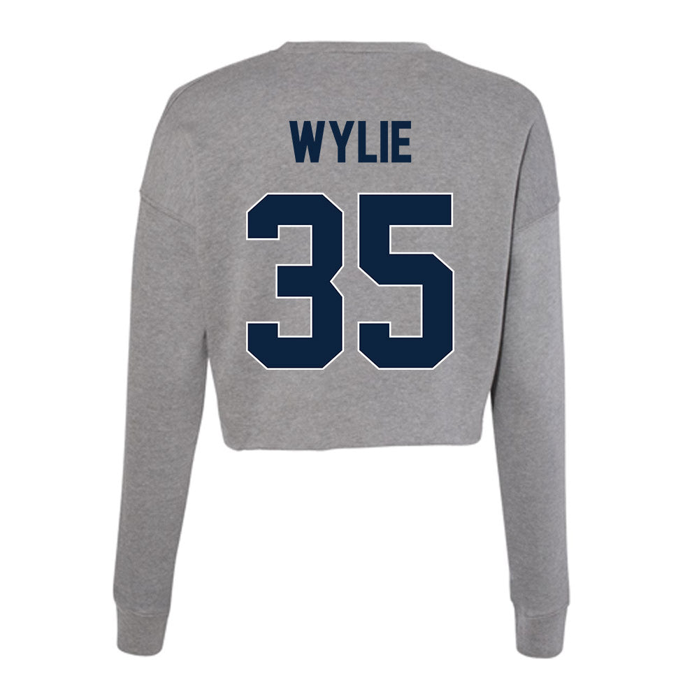 Xavier - NCAA Baseball : Jon Wylie - Women's Cropped Crew Fleece-1