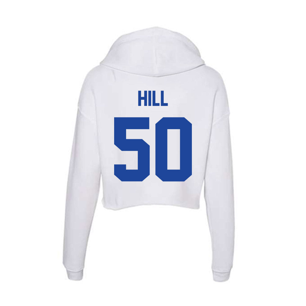 Georgia State - NCAA Football : Adrian Hill - Women's Crop Fleece Hoodie-1