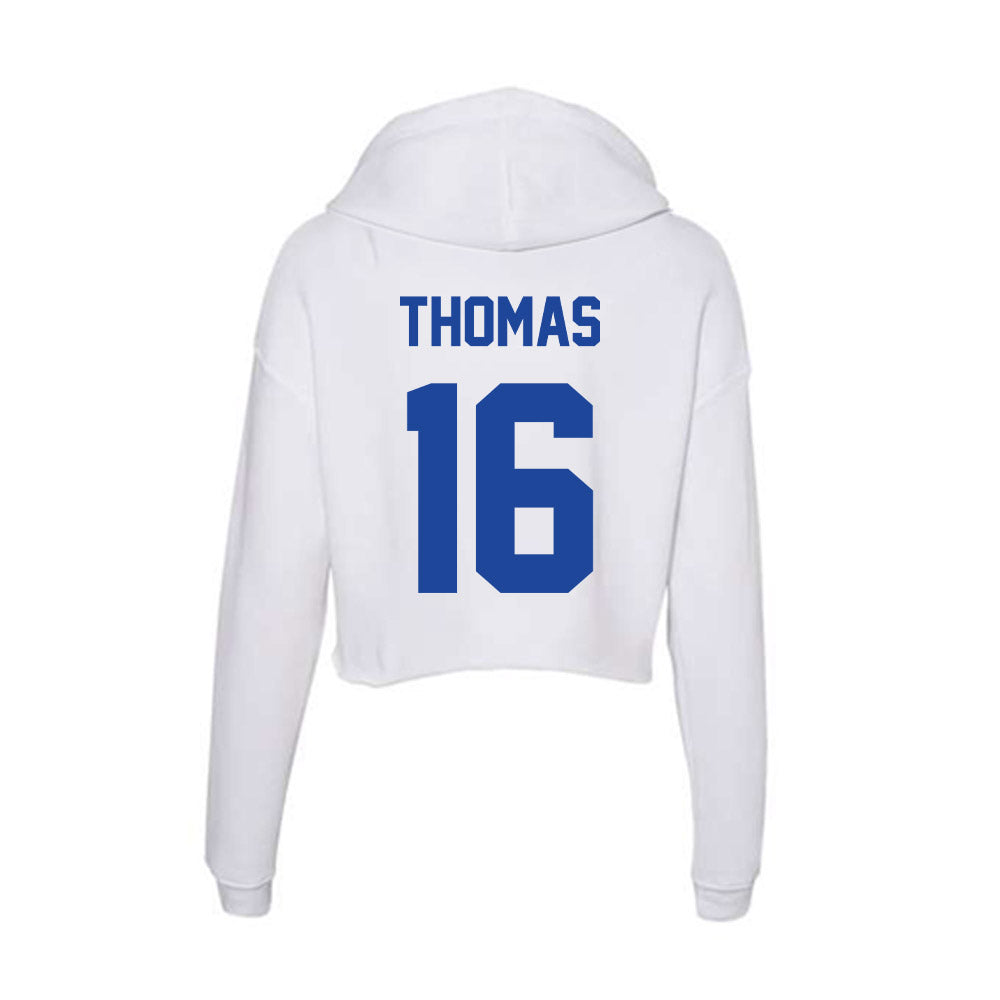 Georgia State - NCAA Football : Bishop Thomas - Women's Crop Fleece Hoodie-1