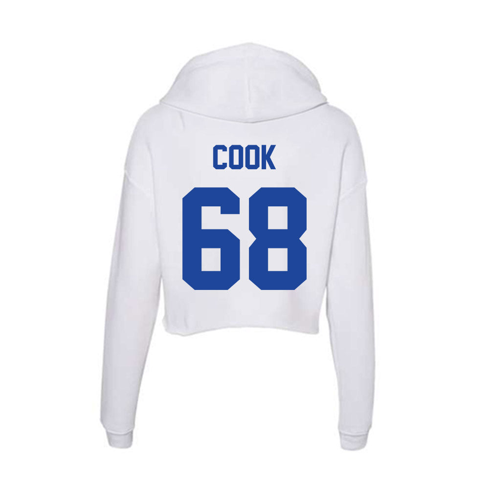 Georgia State - NCAA Football : Mason Cook - Women's Crop Fleece Hoodie-1