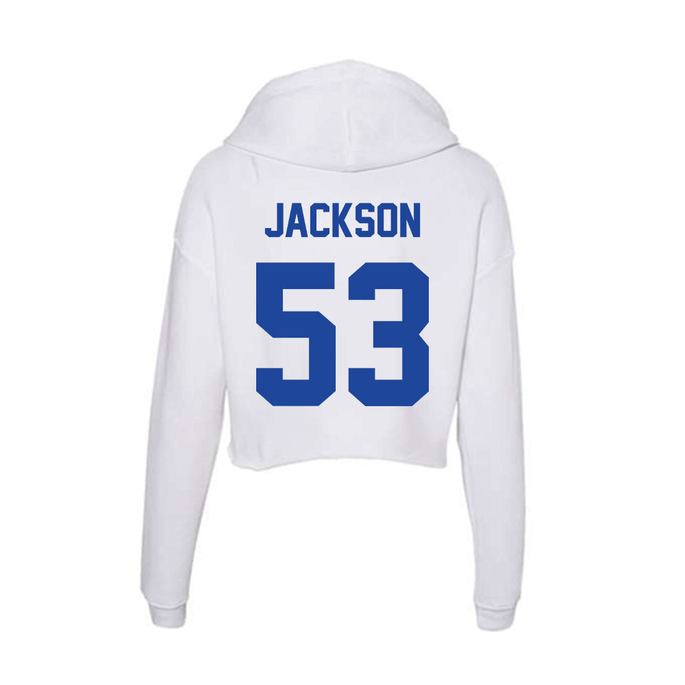 Georgia State - NCAA Football : Malik Jackson - Women's Crop Fleece Hoodie-1