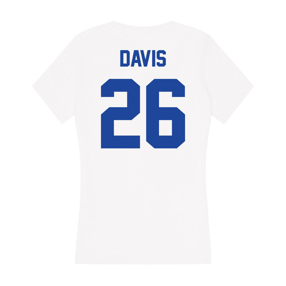 Georgia State - NCAA Football : Aaron Davis - Women's V-Neck T-Shirt-1