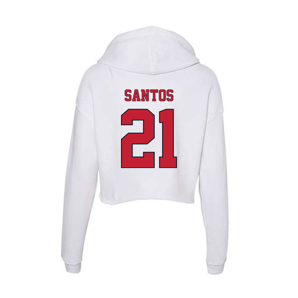 St. Johns - NCAA Softball : Melanie Santos - Women's Crop Fleece Hoodie-1