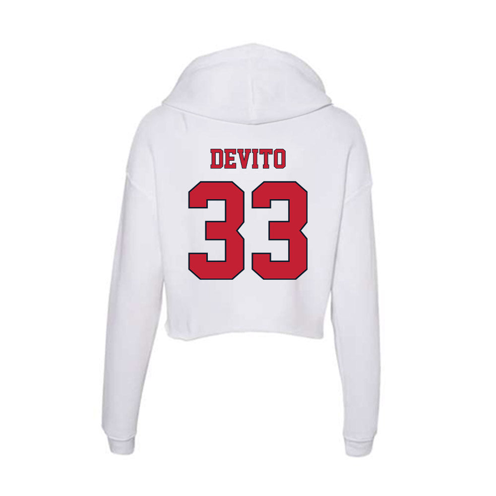 St. Johns - NCAA Baseball : JJ DeVito - Women's Crop Fleece Hoodie-1