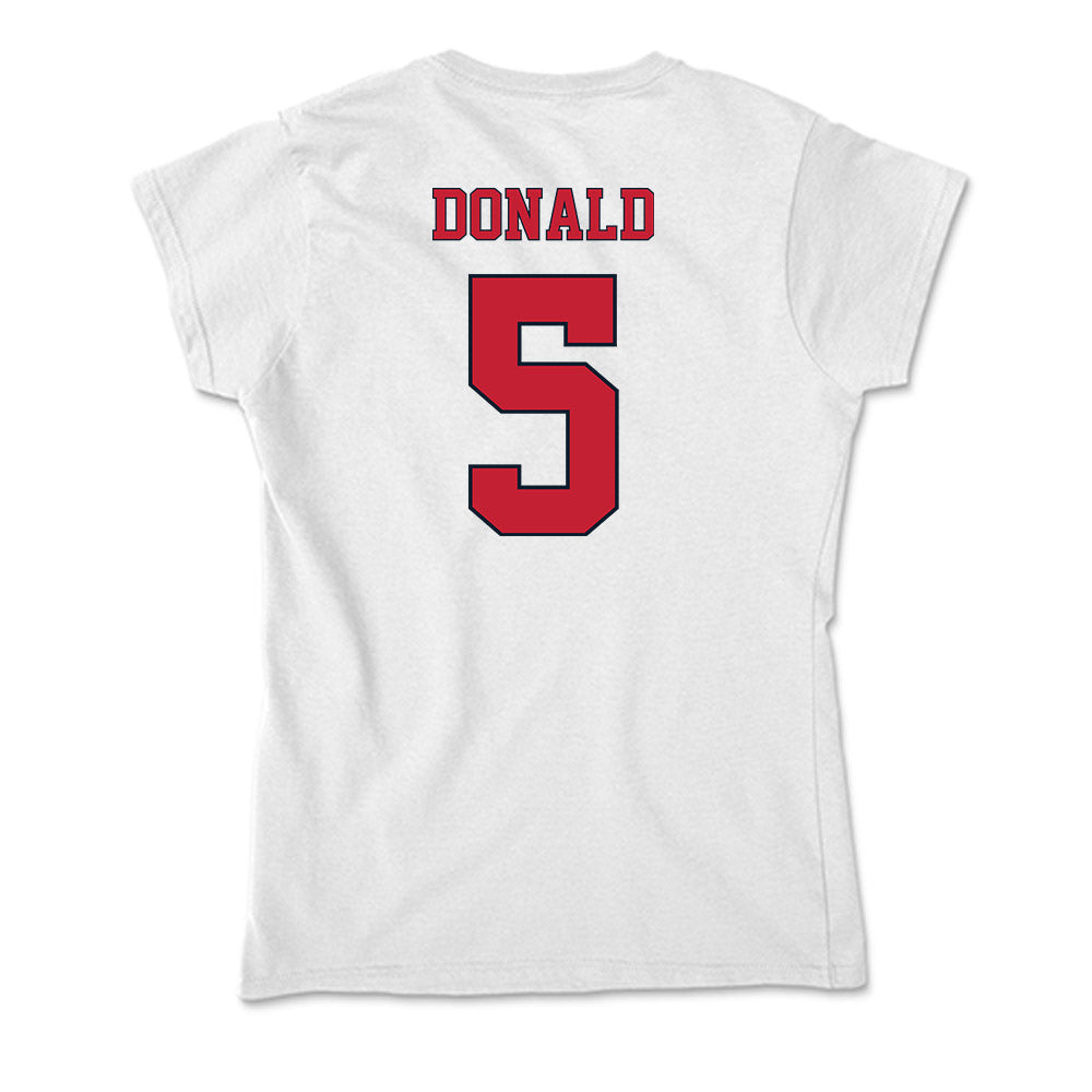 St. Johns - NCAA Women's Basketball : Jailah Donald - Soft Style Women’s T-Shirt-1