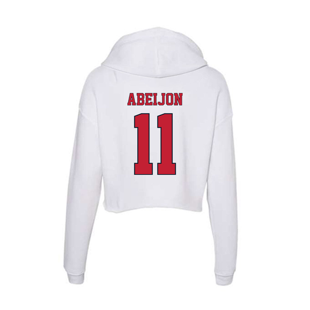 St. Johns - NCAA Men's Soccer : Xavi Abeijon - Women's Crop Fleece Hoodie-1