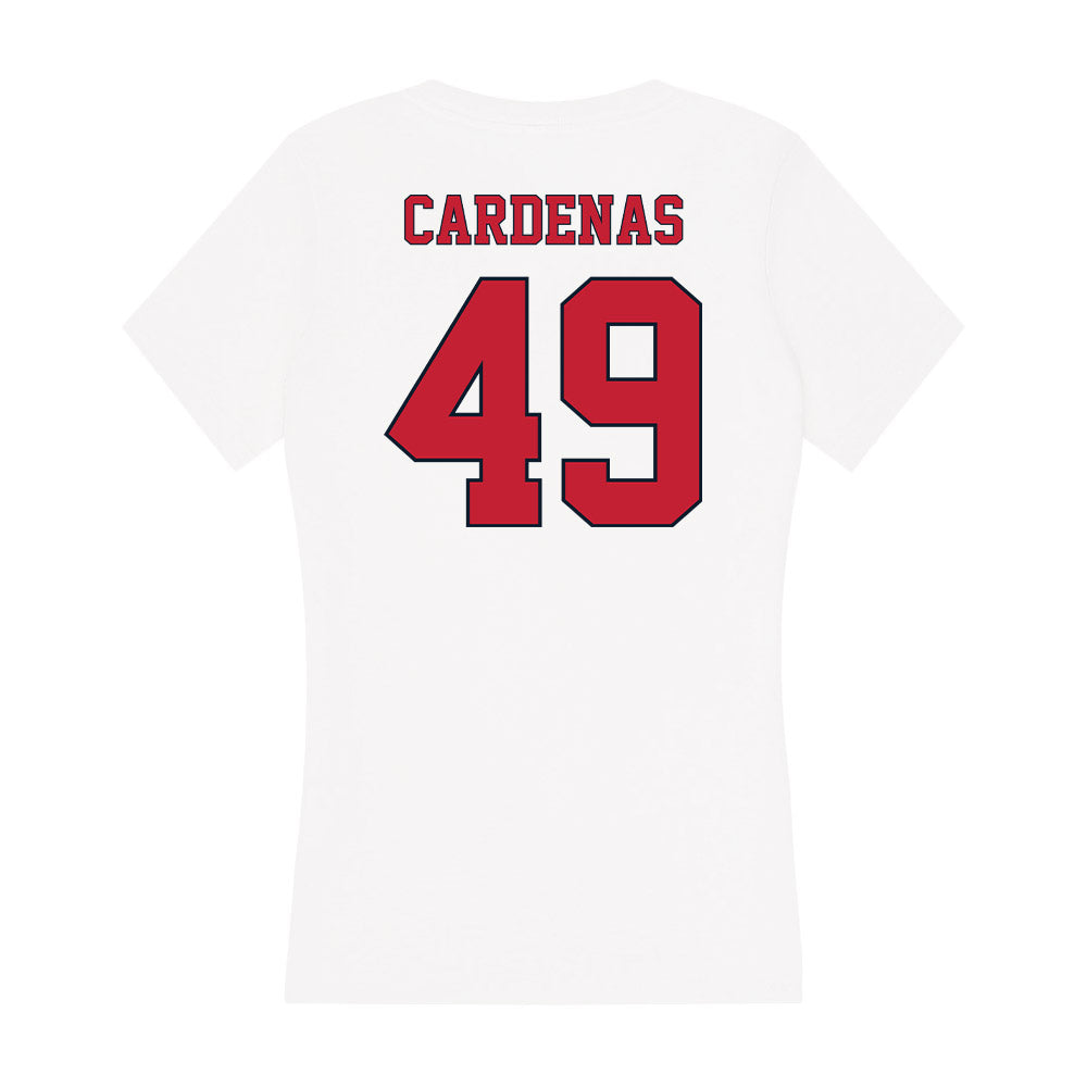 St. Johns - NCAA Men's Lacrosse : Jayson Cardenas - Women's V-Neck T-Shirt-1